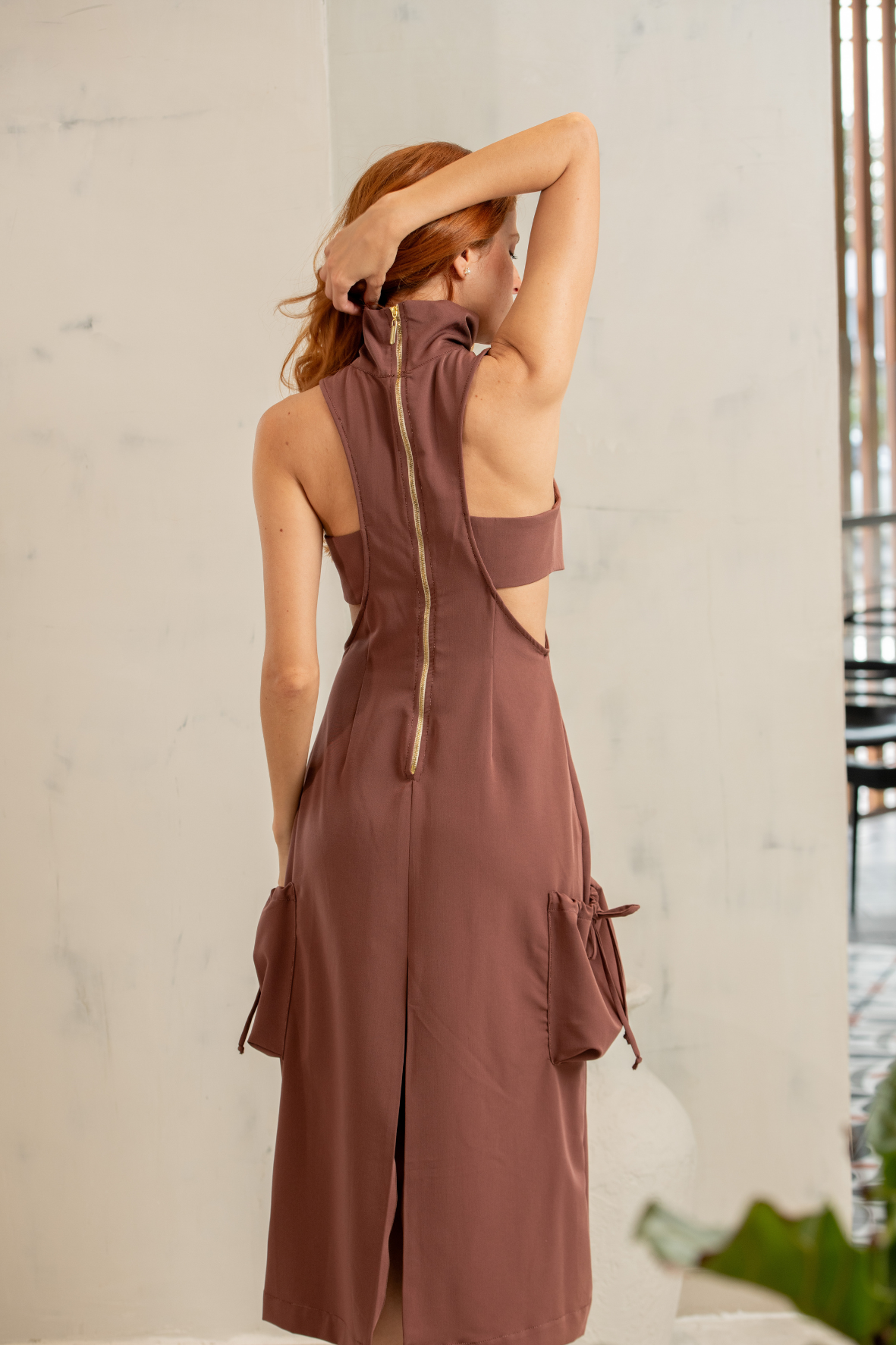 KOPER DRESS - CHOCOLATE