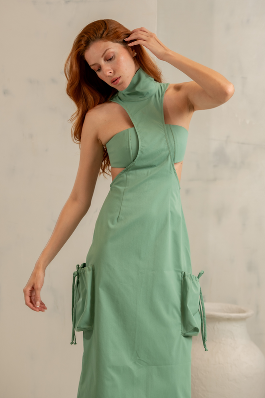 KOPER DRESS - VERDE