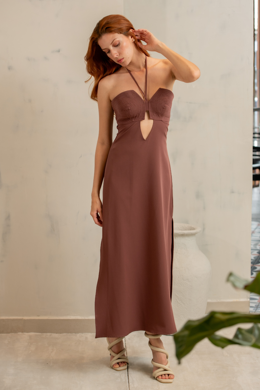 MONTPELLIER DRESS - CHOCOLATE
