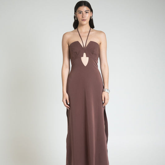 MONTPELLIER DRESS - CHOCOLATE