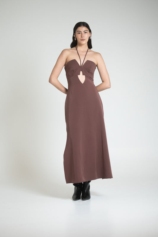 MONTPELLIER DRESS - CHOCOLATE