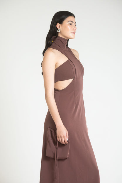 KOPER DRESS - CHOCOLATE