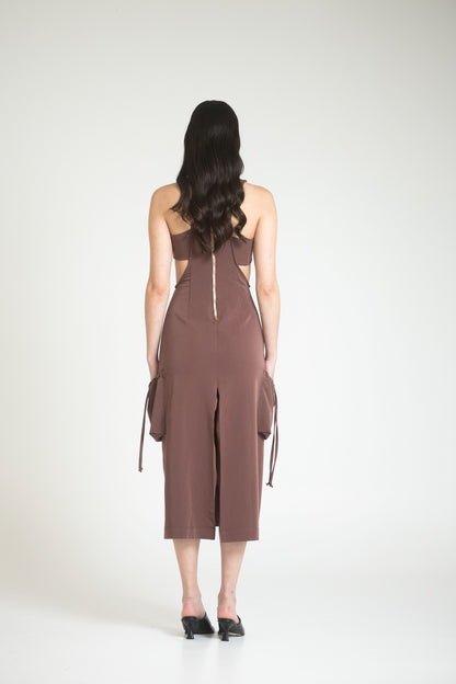 KOPER DRESS - CHOCOLATE