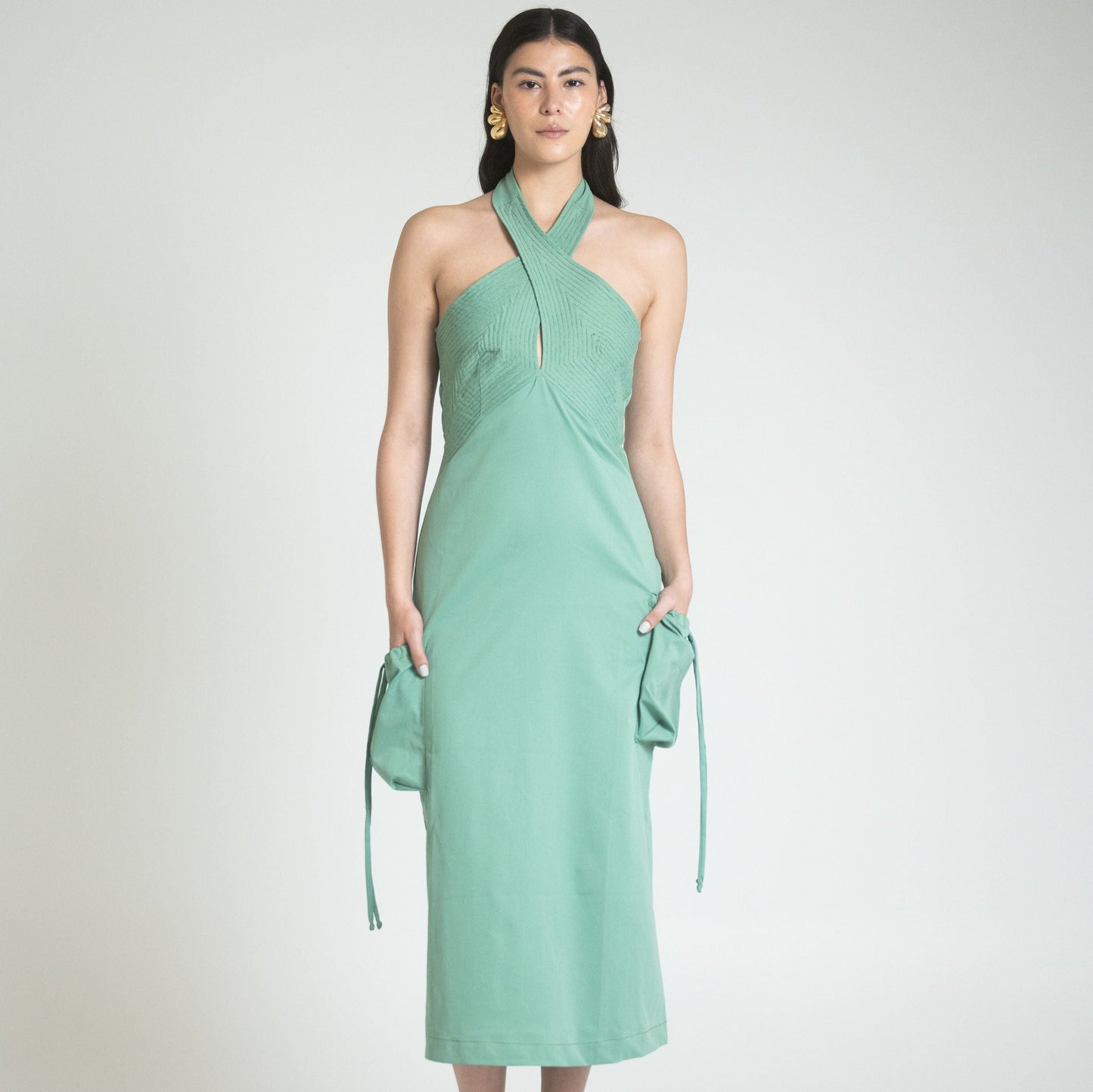 SPLIT DRESS - GREEN