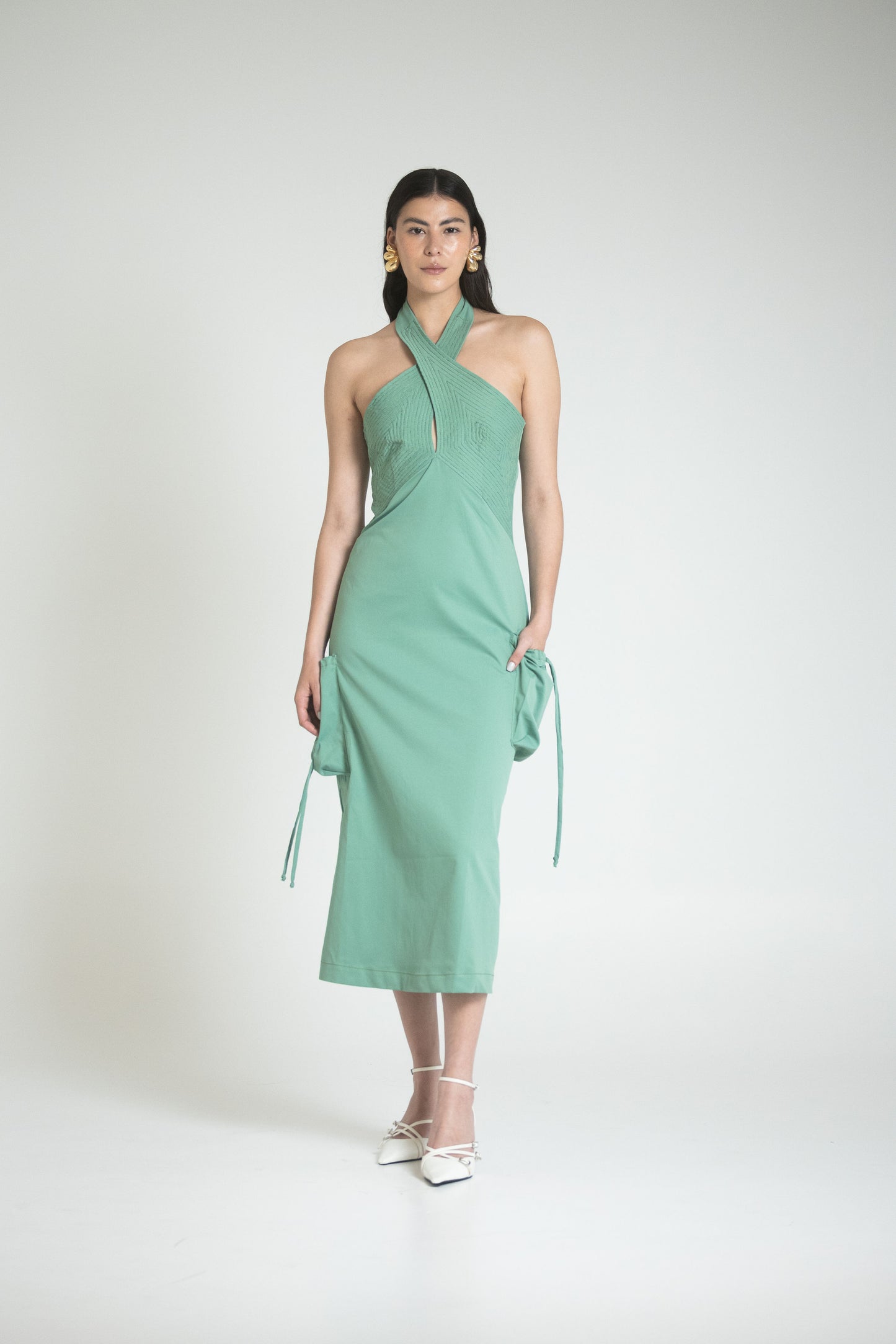 SPLIT DRESS - GREEN