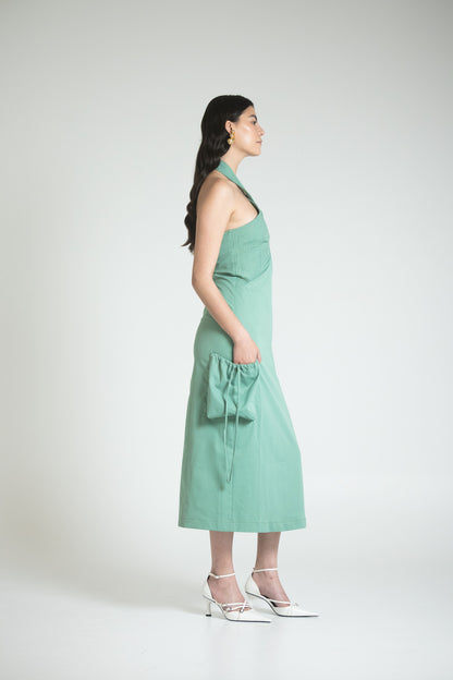 SPLIT DRESS - GREEN