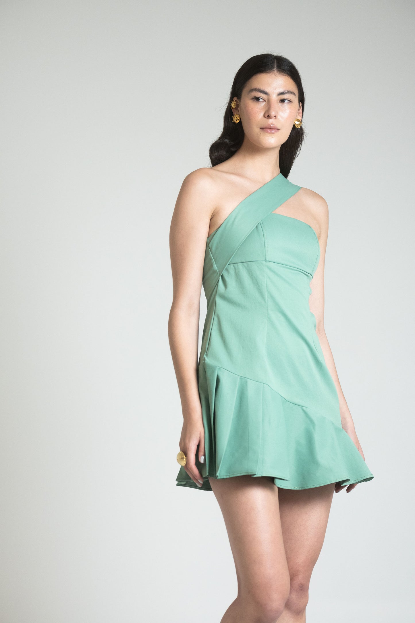 CATANIA MINI DRESS - GREEN