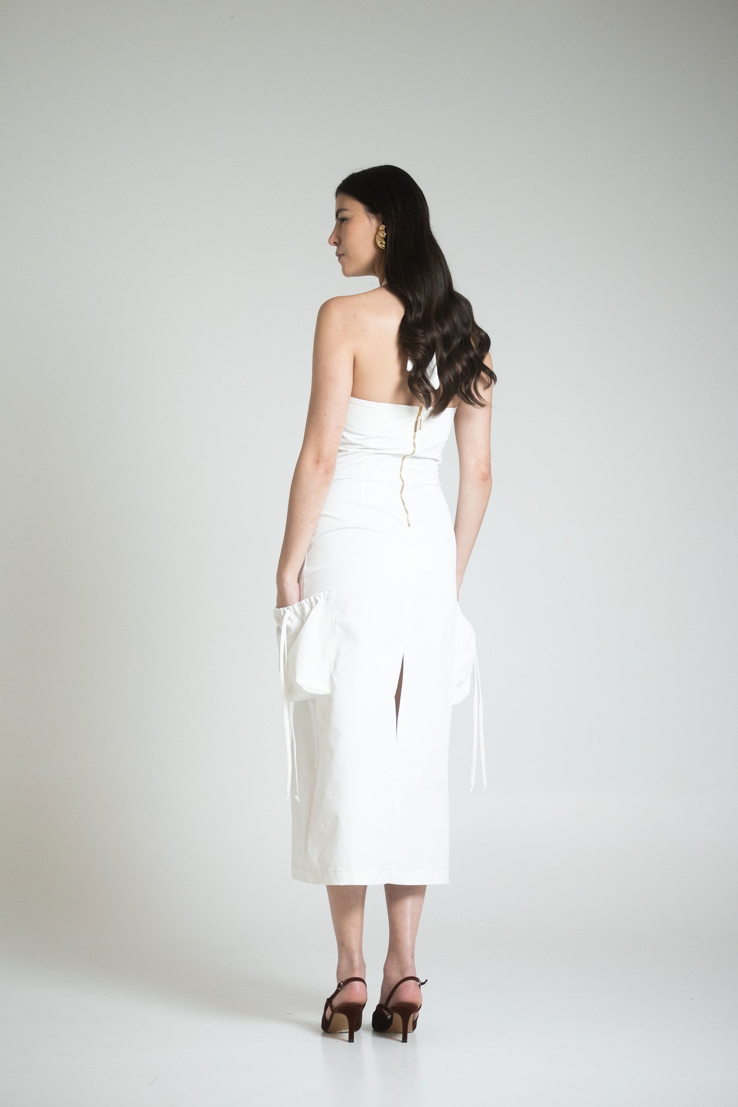 SPLIT DRESS - IVORY